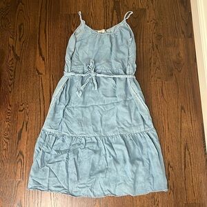 LOFT denim tiered dress
